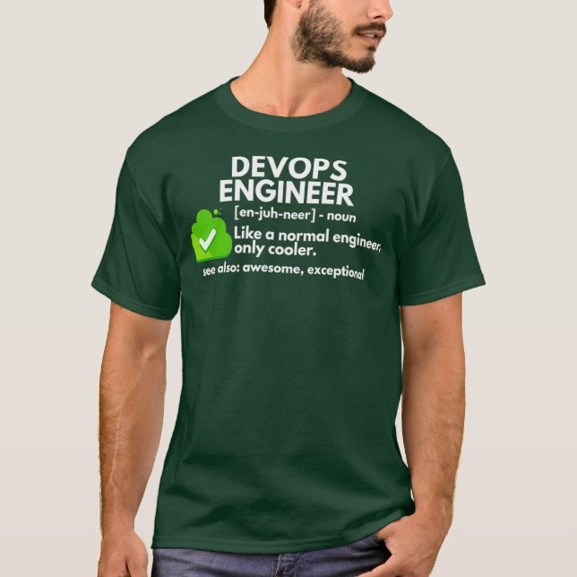 Funny DevOps Ingenjör Definition Engineering T Shirt (Framsida)