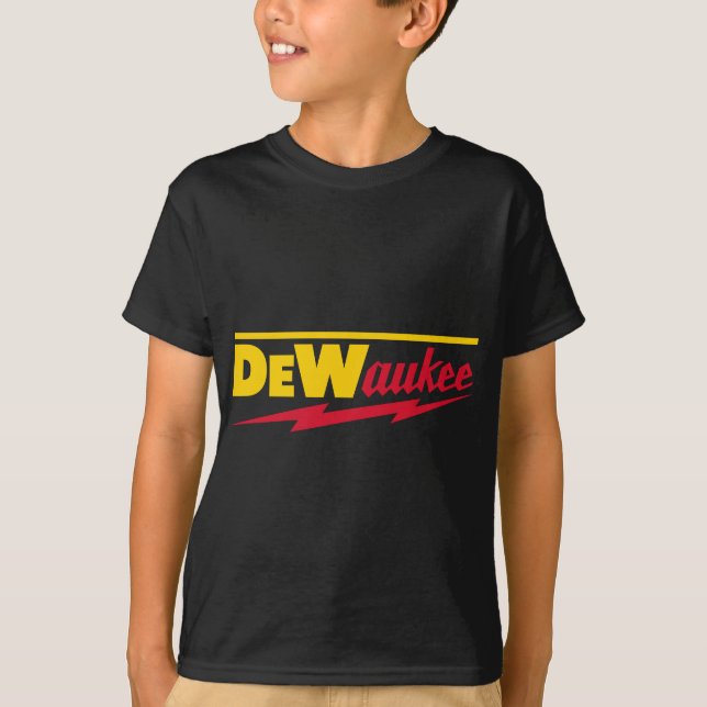 Funny DeWaukee Power Verktyg Brand T Shirt (Framsida)
