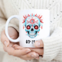 Funny Dia De Los Watercolor Sugar Skull Halloween