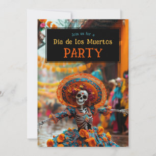 💀 Funny Día de Muertos-partiets inbjudan