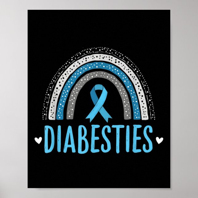 Funny Diabesties Diabetes Awareness Friend Poster (Framsidan)