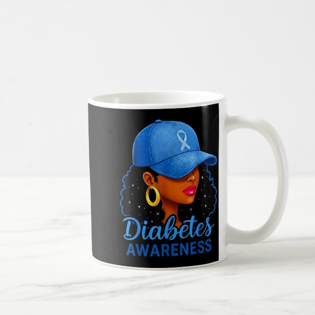 Funny Diabetes Awareness Month Black Women  Kaffemugg (Höger)
