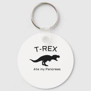 Funny Diabetes T-rex Ate my Pancreas Nyckelring