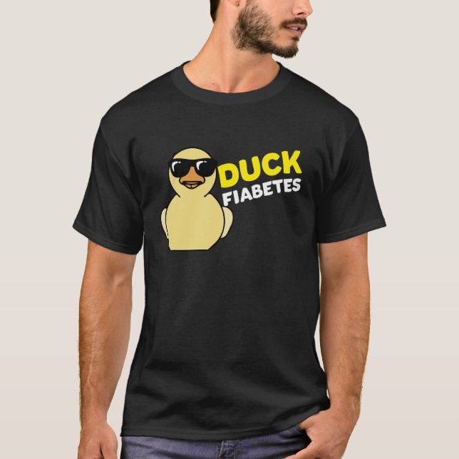 Funny Diabetic Humor Shirt - Anka Fiabetes, typ 1 T (Framsida)