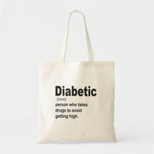 Funny Diabetisk typ 1 - Upplysningsgåva för defini Tygkasse