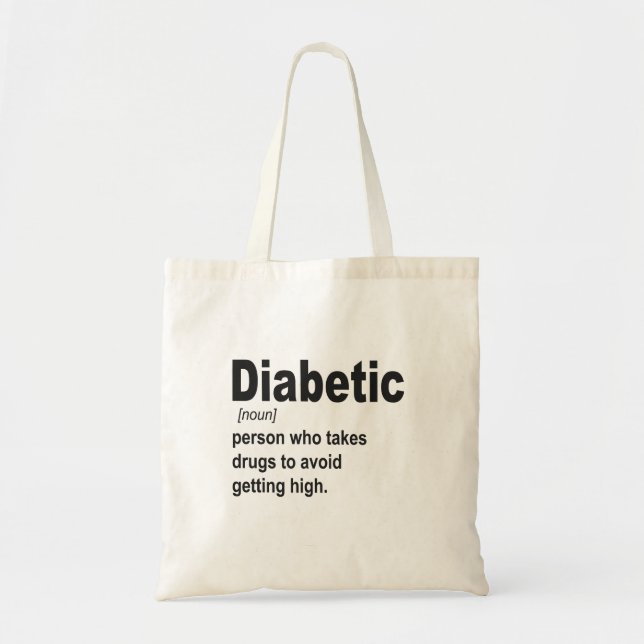 Funny Diabetisk typ 1 - Upplysningsgåva för defini Tygkasse (Framsidan)