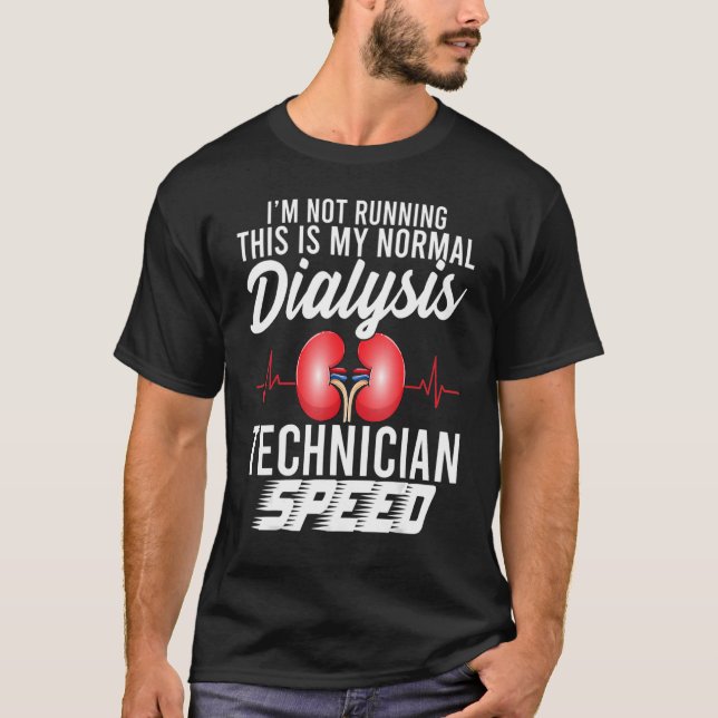 Funny Dialysis Technician Speed Heartbeat Dialysis T Shirt (Framsida)