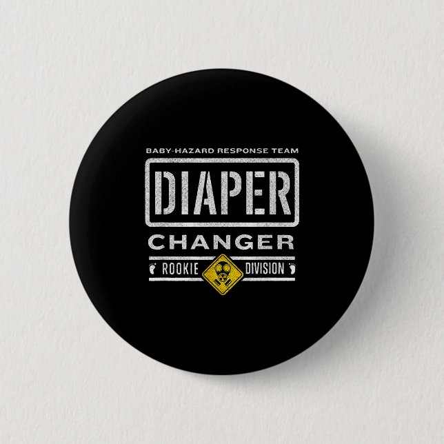 Funny Diaper Changer Duty - Expecting Baby New Dad Knapp (Framsida)