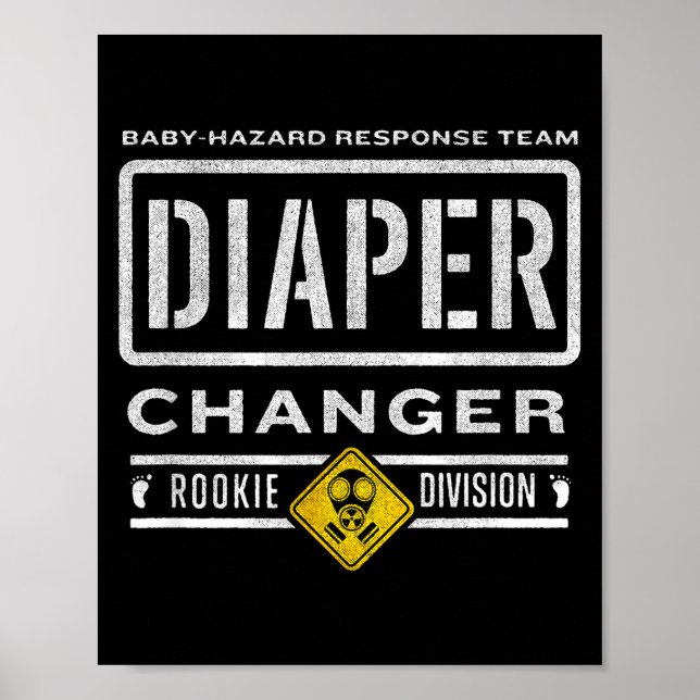 Funny Diaper Changer Duty - Expecting Baby New Dad Poster (Framsidan)