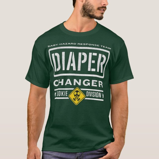 Funny Diaper Changer Duty förväntade baby New T Shirt (Framsida)
