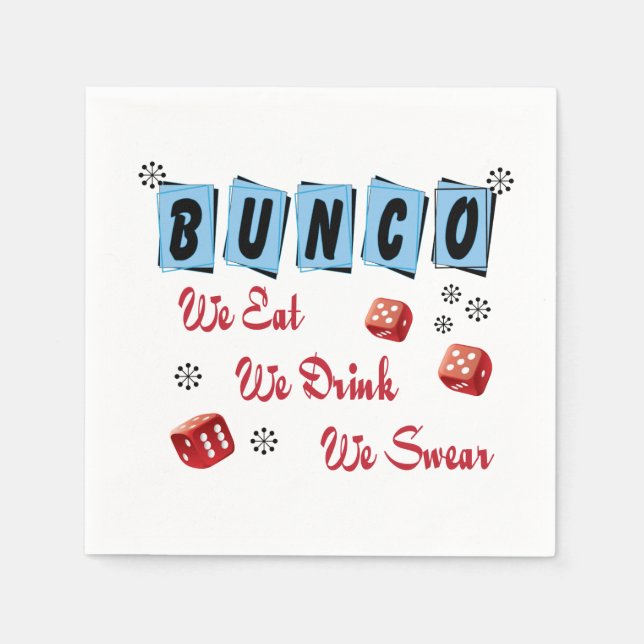 Funny Dice Bunco Pappersservett (Framsidan)