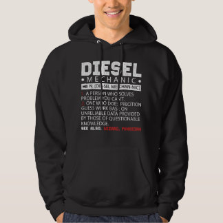 Funny Diesel Mechanic Description Hoodie