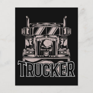 Funny Diesel Trucker Big Rig Semi Flygblad