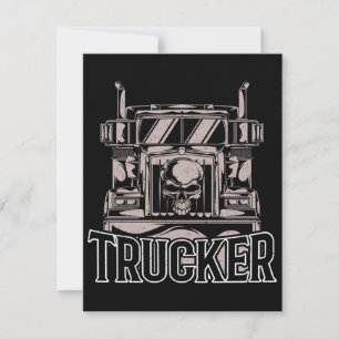 Funny Diesel Trucker Big Rig Semi Inbjudningar