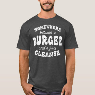 Funny Diet Burger och en juice Renomme Funny Hambu T Shirt
