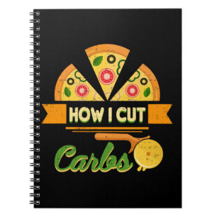 Funny Diet Humor - Hur jag skär kolvar - Pizza Nov Anteckningsbok