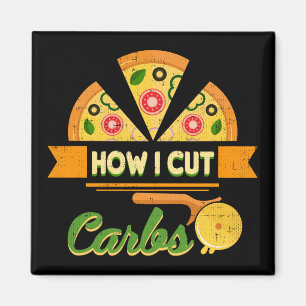 Funny Diet Humor - Hur jag skär kolvar - Pizza Nov Magnet