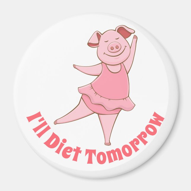 Funny Diet Morgondagens Magnet (Framsidan)