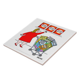 Funny Diet Reminder Dieting Tecknad Kitchen Trivet Kakelplatta