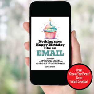 Funny Digital Download Birthday Inbjudningar