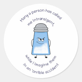 Funny Dikt Salty Couplet Stick "'Orrible Accident" Runt Klistermärke