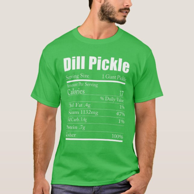 Funny Dill Pickle Nutrition Facts Thanksgiving Chr T Shirt (Framsida)