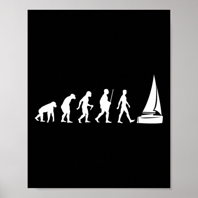 Funny Dinghy Sailing Sailboat Tee Sail Boat Racing Poster (Framsidan)