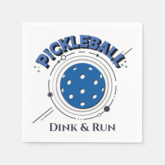 Funny Dink & Springa Pickleball Pappersservett (Framsidan)