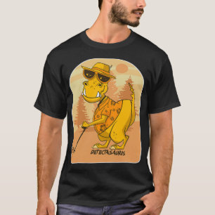 Funny Dino Metall Detectorist Detectasaurus Pullov T Shirt