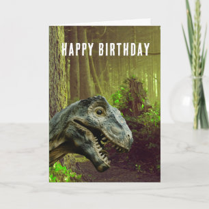 Funny Dinosaur-ålderns födelsedagskort Kort