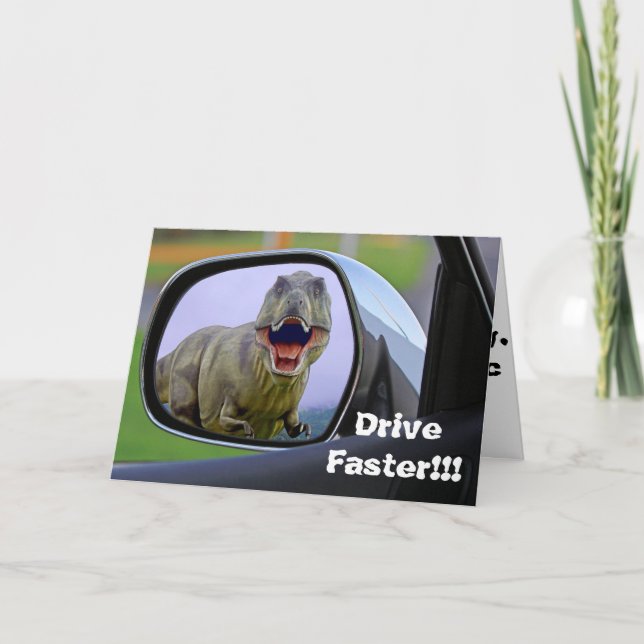 Funny Dinosaur Åldringsdag Kort (Framsida)