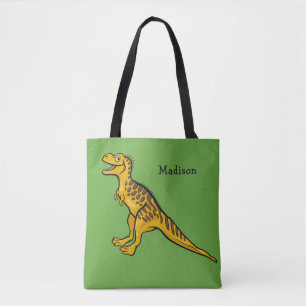 Funny Dinosaur-användarnamn och färg-påsar Tygkasse