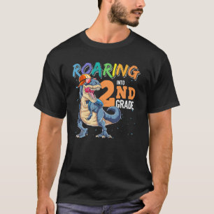 Funny Dinosaur Back to school Roaring till 2ND Gra T Shirt