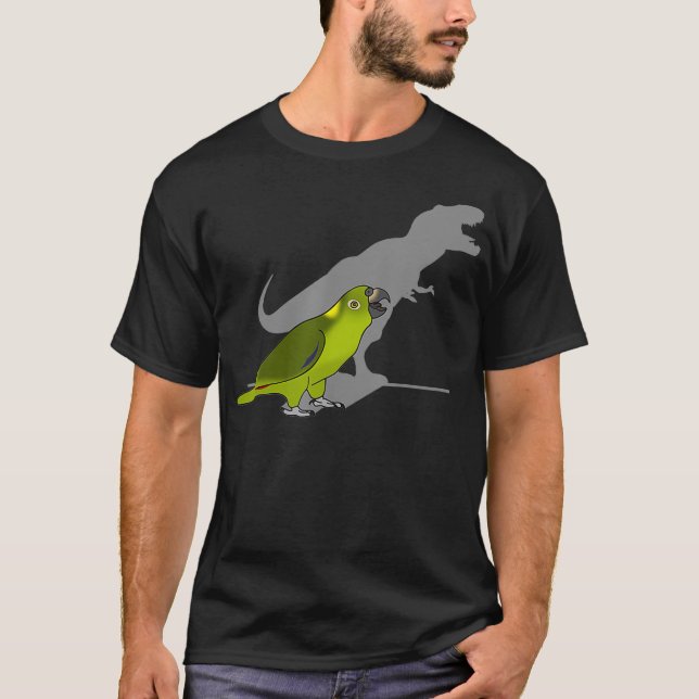 Funny dinosaur Birb T-rex-Gult Naped Amazon T Shirt (Framsida)