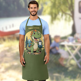 Funny Dinosaur Camping Outdoor Chef-Personlig