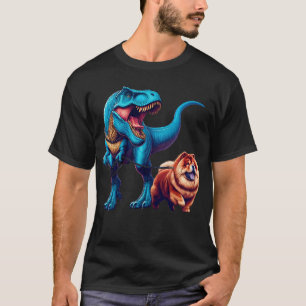 Funny Dinosaur Chow Walking Hund älskare T Shirt