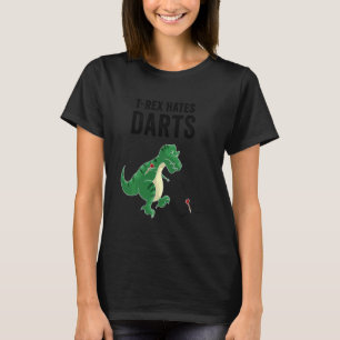Funny Dinosaur-Coola T Rex Hates Darts Sports Play Shirt
