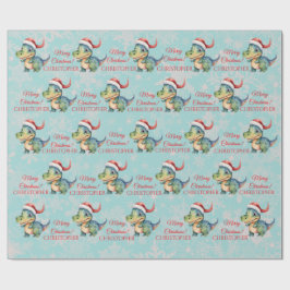 Funny Dinosaur-jul Presentpapper