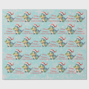 Funny Dinosaur-jul Presentpapper