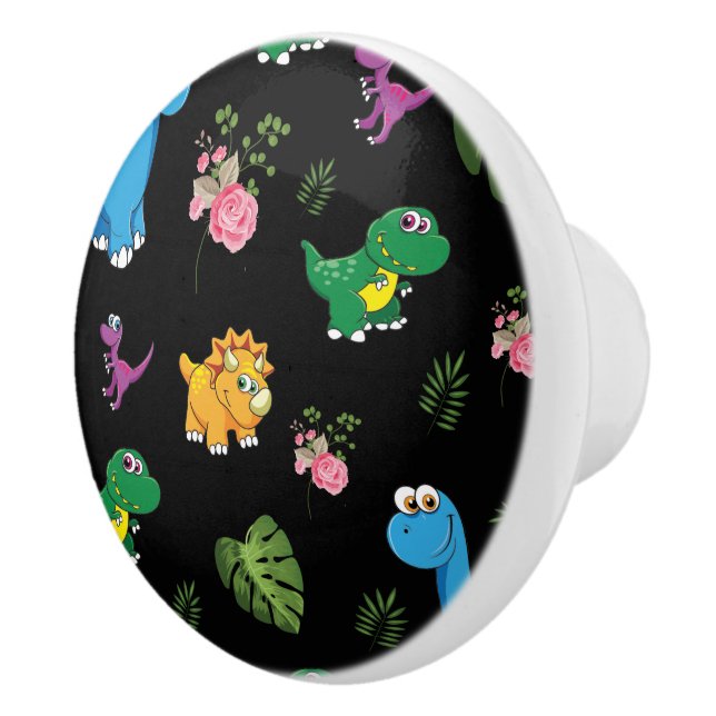 Funny Dinosaur, löv Knopp (Höger)