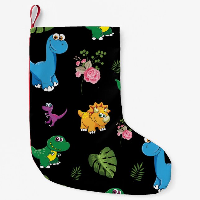 Funny Dinosaur, löv Liten Julstrumpa (Framsidan)