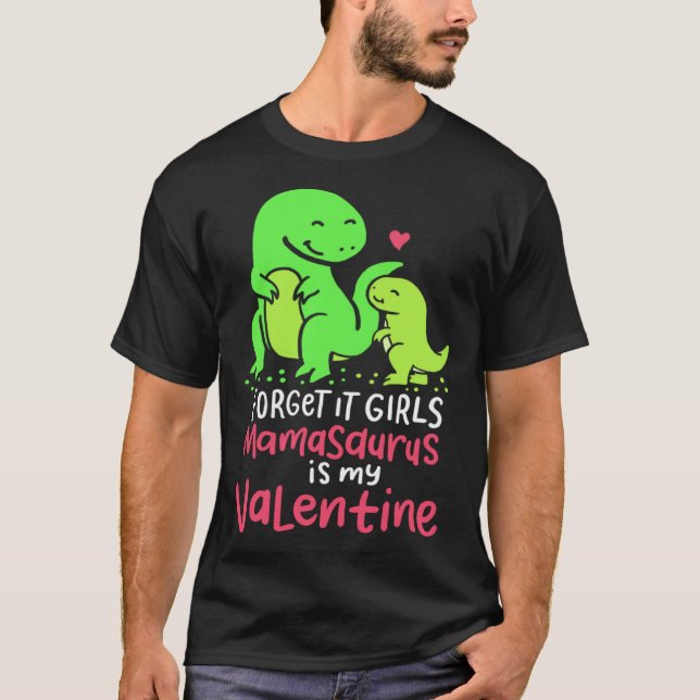 Funny Dinosaur Lover Gift for Son Mamasaurus Is My T Shirt (Framsida)