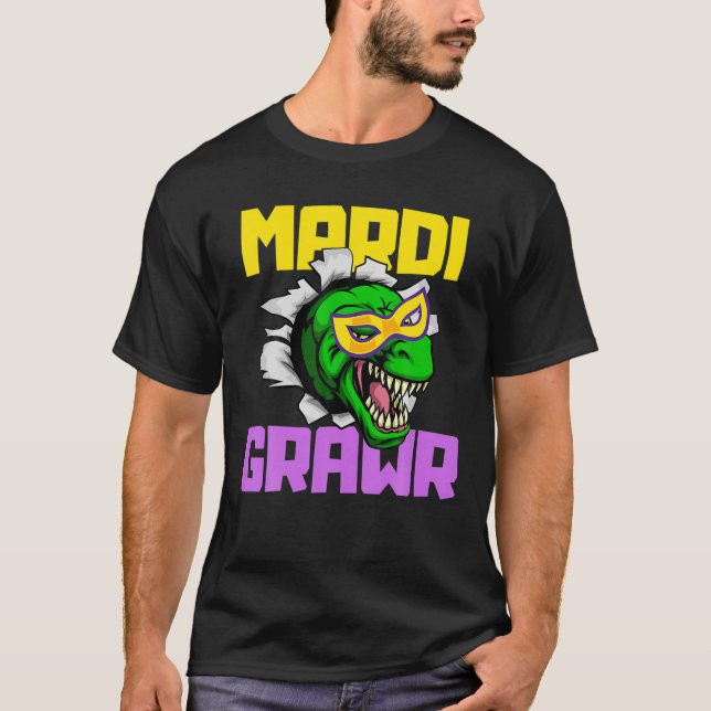 Funny Dinosaur Mardi Gras Costume Essential T Shirt (Framsida)