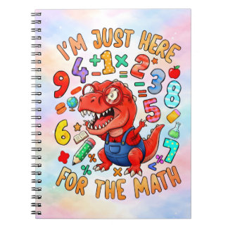 Funny Dinosaur Math Notebook for Kids Anteckningsbok