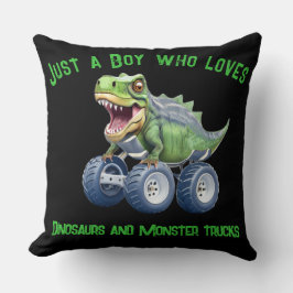 Funny dinosaur monster lastbil kudde