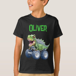 Funny dinosaur monster lastbil t shirt