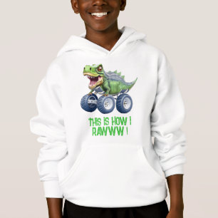 Funny dinosaur monster lastbil t shirt
