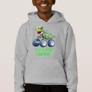 Funny dinosaur monster lastbil t shirt