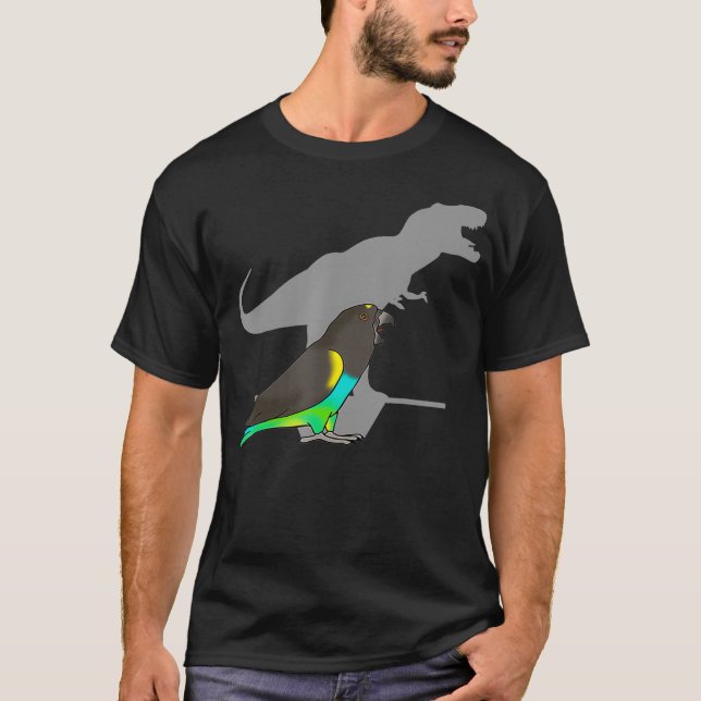 Funny Dinosaur Parrot T-rex Meyers Parrot Birb T Shirt (Framsida)