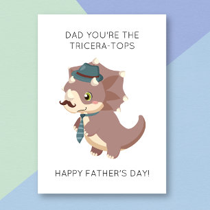 Funny Dinosaur Pun Fars dag Card Kort